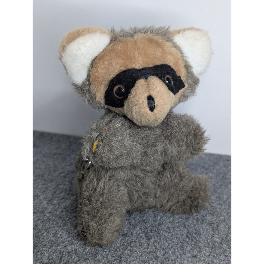 Vintage Eden Toys New York,‎ USA Wind Up Musical Racoon Bear Koala RARE WORKS!